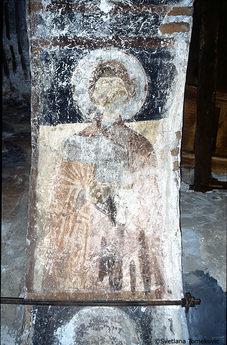 Fresco, narthex, south intrados, east side, showing Saint