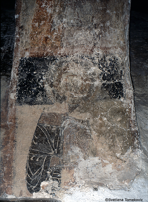 Fresco, narthex, south intrados, west side (toward bottom), showing Saint