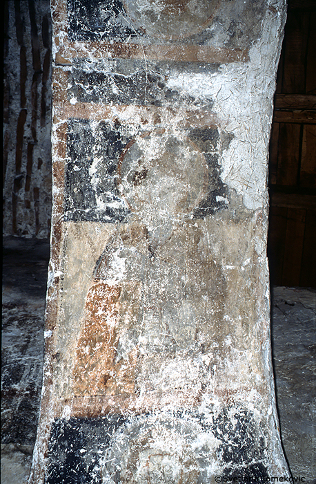 Fresco, narthex, south intrados, west side (toward top)showing Saint