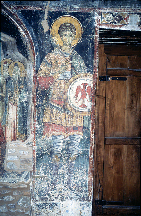 Fresco, showing St. Demetrius