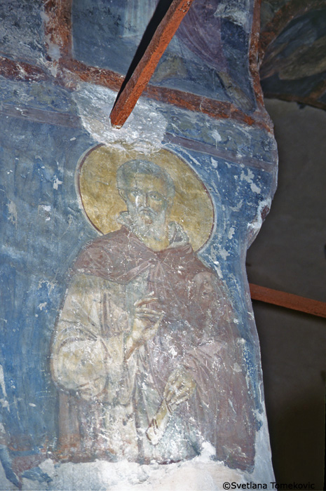 Fresco showing Sabas of Jerusalem