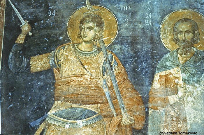 Fresco, south chapel,  showing saints