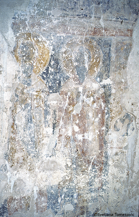 Fresco, prothesis, showing bishops