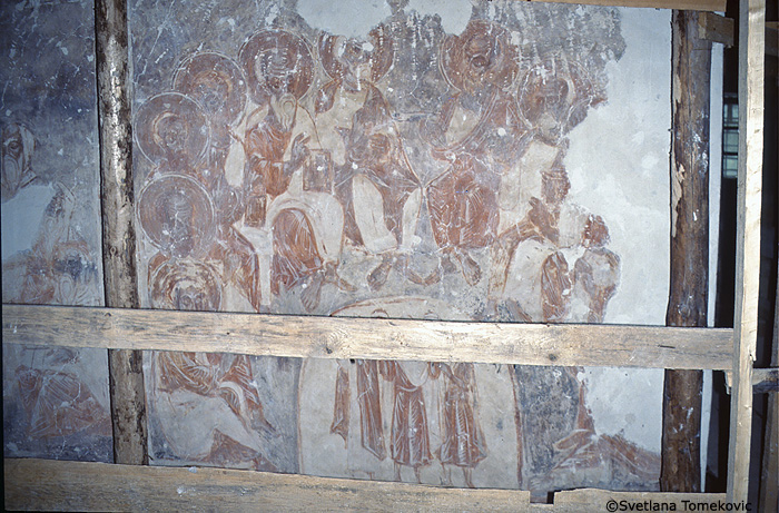 Fresco, north arm, eastern wall, showing Pentecost