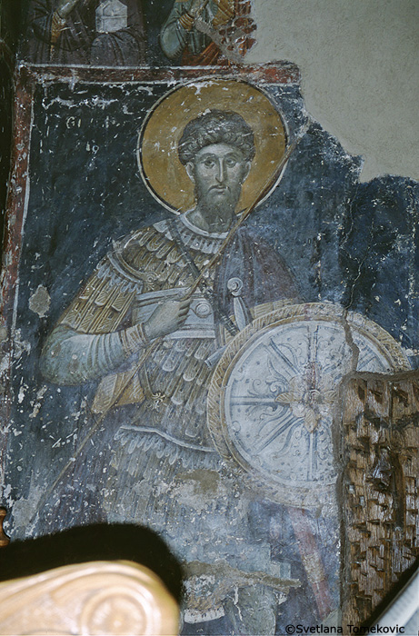 Fresco, wall, west, saint