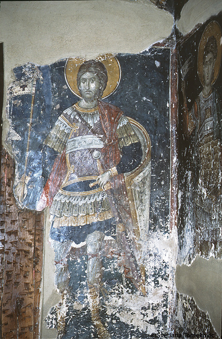 Fresco, west wall, saint