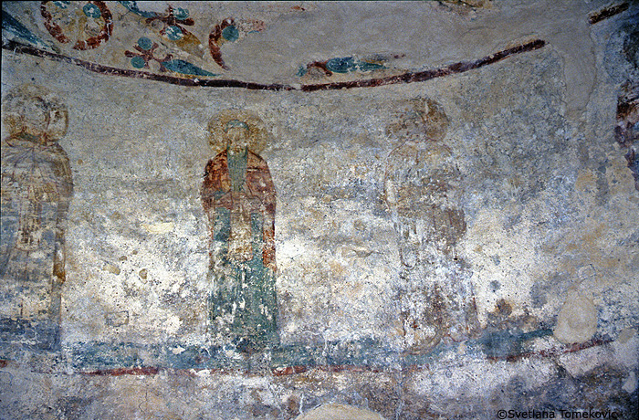 Fresco, monks (nos. 1-5) 