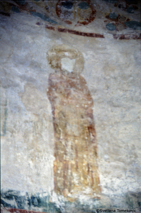 Fresco, monk, detail (no. 1)