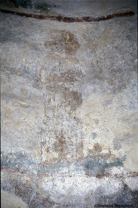 Fresco, monk (no. 4), possibly Sabas of Jerusalem