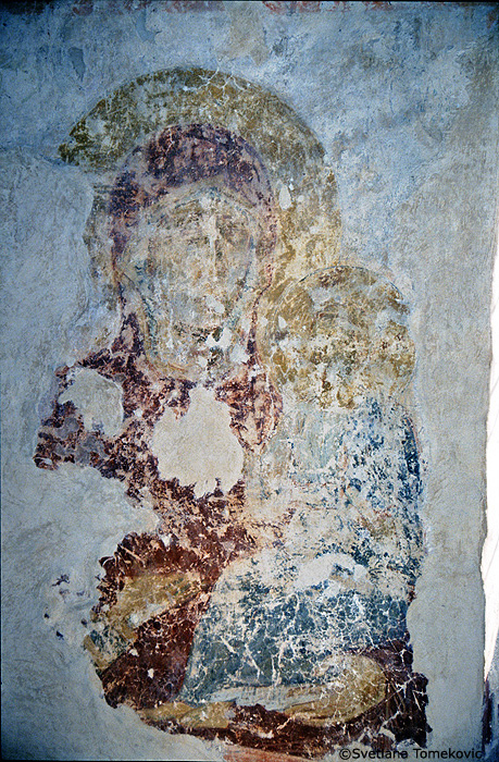 Fresco, east, Virgin Mary and Christ Child