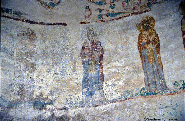 Fresco, monks (nos. 4-7) 