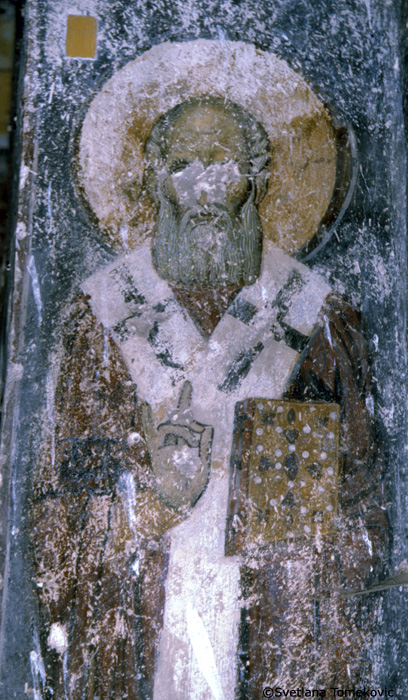 Fresco, south opening (?), on the east, showing bishop