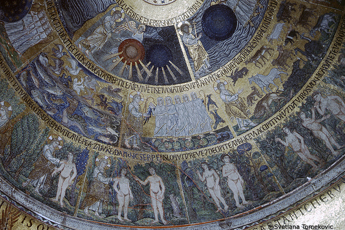 Mosaic, narthex, south dome, detail