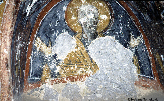 Fresco showing Sabas of Jerusalem