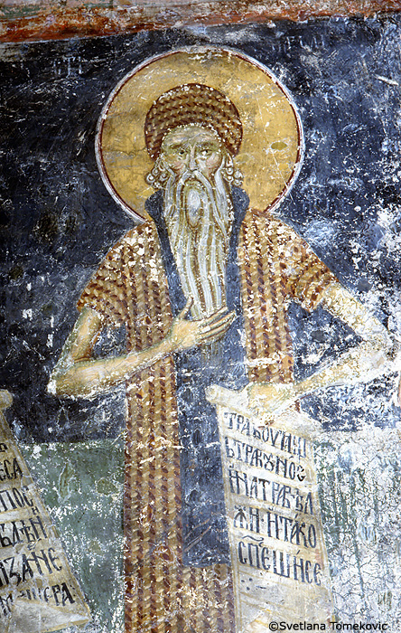 Fresco, showing Paul the Hermit (Paul of Thebes)