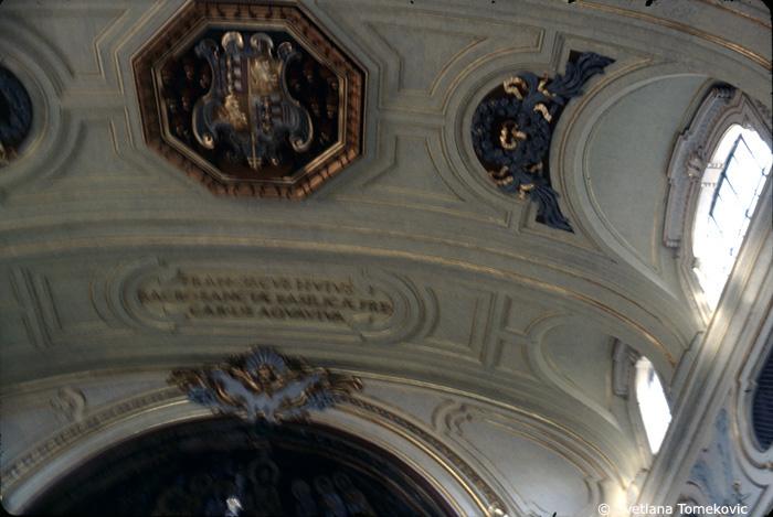 Interior, top of arch at apse