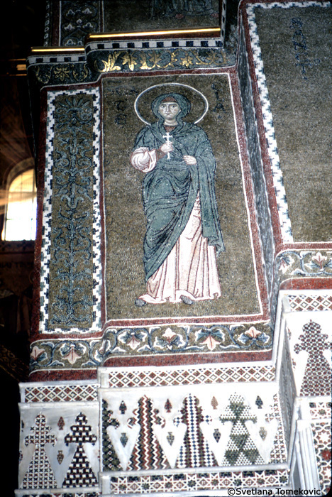 Mosaic, North Transept, South Wall, possibly showing Catherine of Alexandria