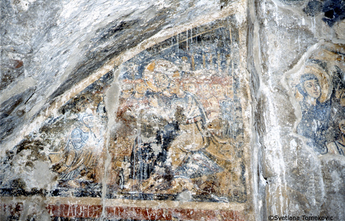 Fresco, showing Christ: Betrayal
