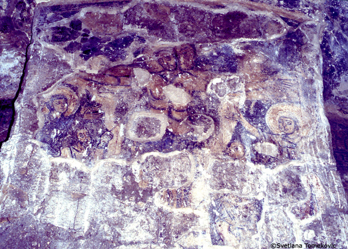 Fresco, showing Christ: Crucifixion