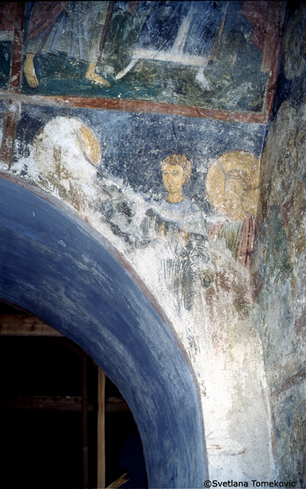 Fresco. South wall of the north-west side aisle. May 1993.