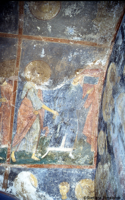 Fresco. South side aisle, north west wall. May 1993.