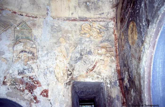 Fresco.  Diaconicon, scene 5. May 1993.