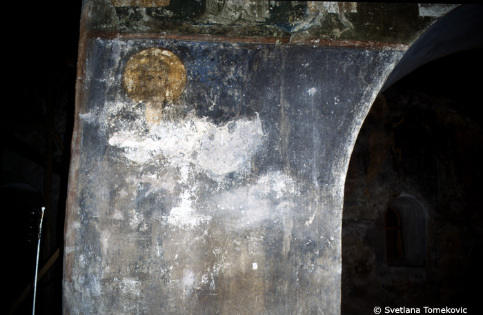 Fresco.  North arm, west wall, Martyr 11. May 1993.