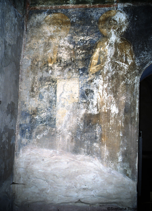 Fresco.  North arm, east wall, Martres 1 and 2. May 1993.