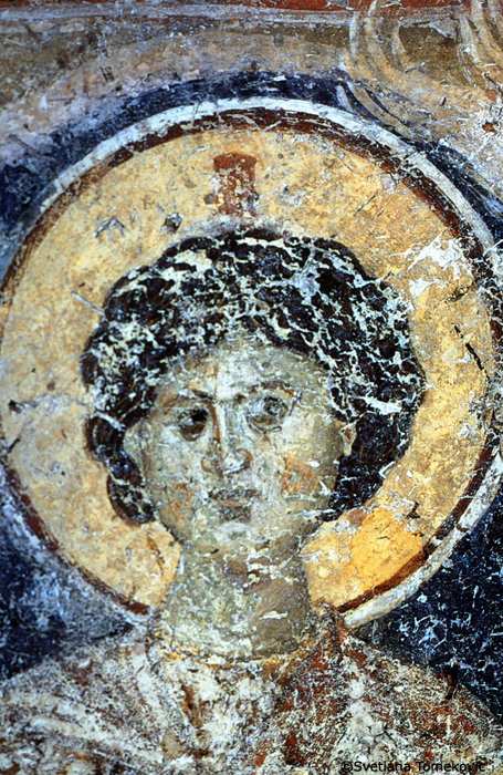 Fresco, showing saint