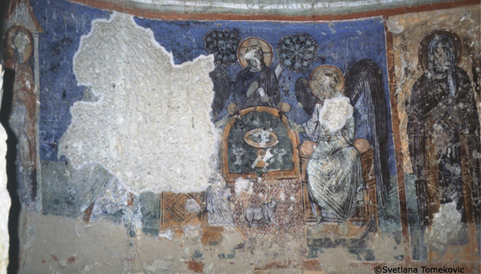 Fresco. showing St. Anthony
