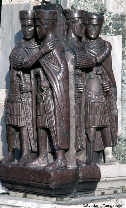 Sculpture, showing four Tetrarchs