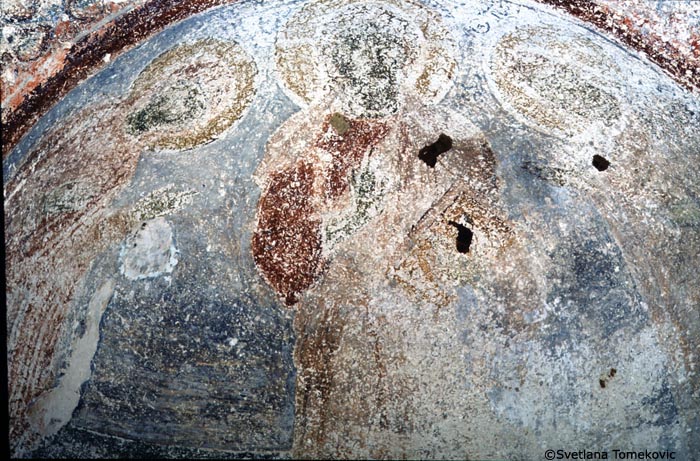 Fresco, apse conch, showing Deesis