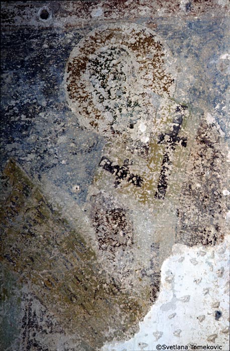 Fresco, apse, first register, south side, showing Bishop Saint