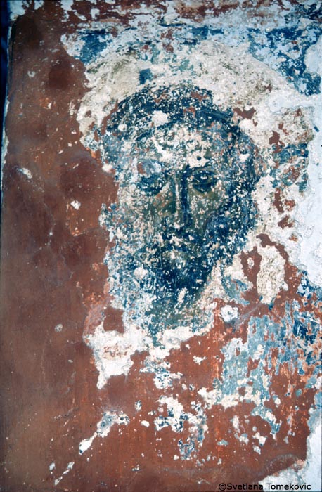 Fresco, southeast pilaster, west face, showing Christ