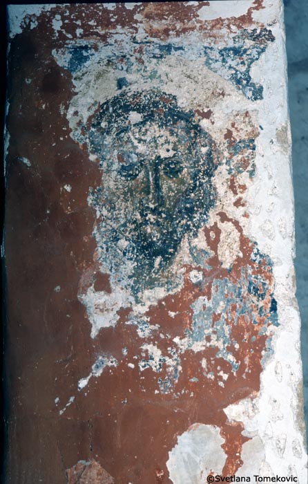 Fresco, southeast pilaster, west face, showing Christ