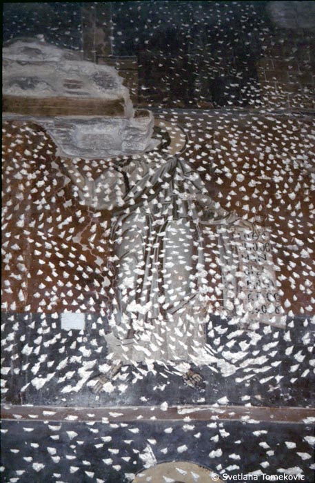 Fresco, nave, north wall, showing prophet