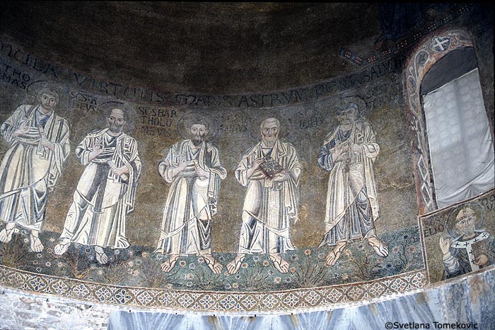 Mosaic, apse showing Apostles