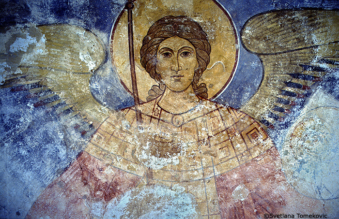 Diaconicon, Apse, Conch: Archangel Michael.