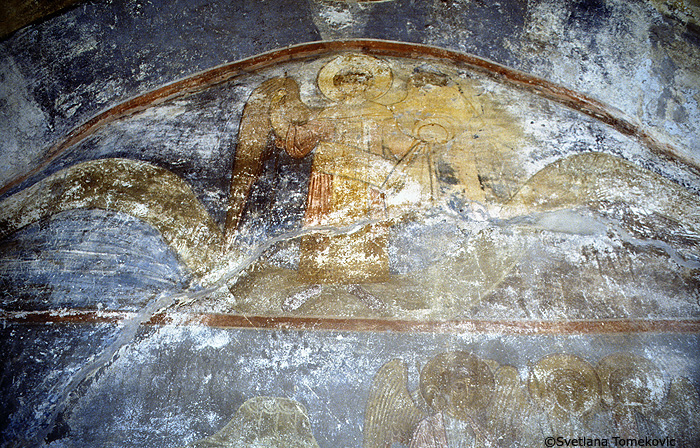 Diaconicon, West Tympanum: Archangel Michael.