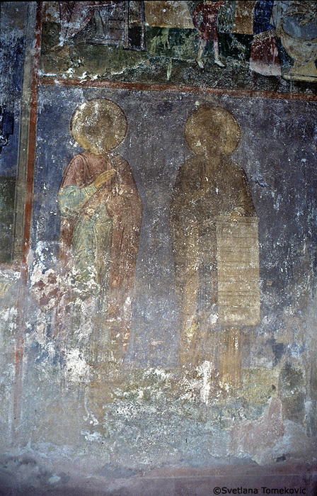 South Arm, East Wall: Apostle (?) and Monk.