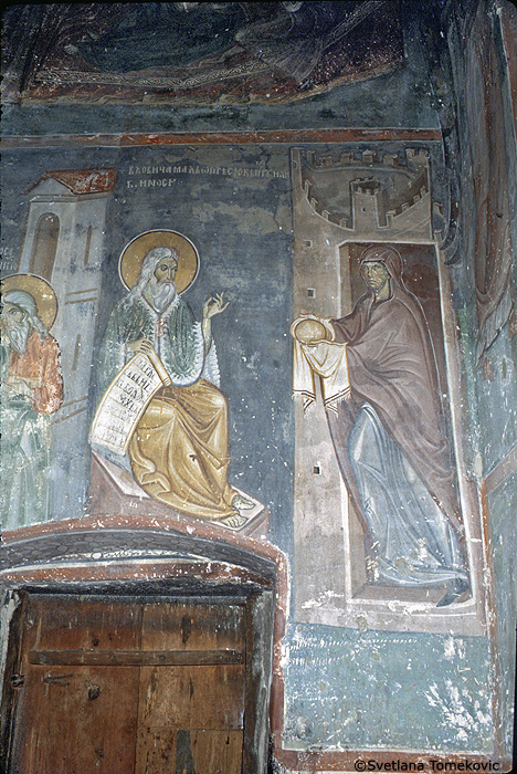 North Wall: Elijah: meeting Widow of Zarephath.