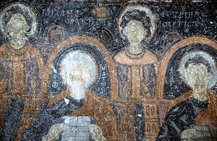 Fresco showing Last Judgment (detail - east side)