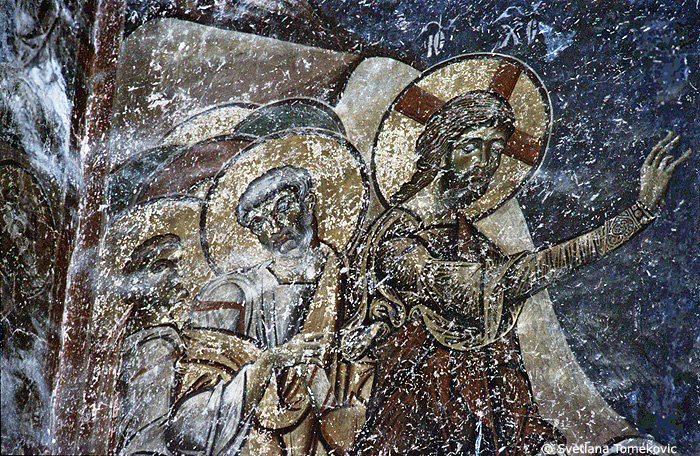 Fresco showing Entry into Jerusalem