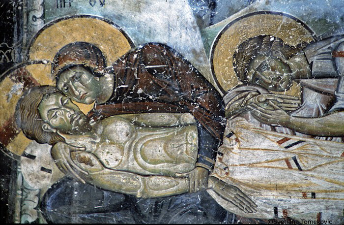 Fresco showing Lamentation
