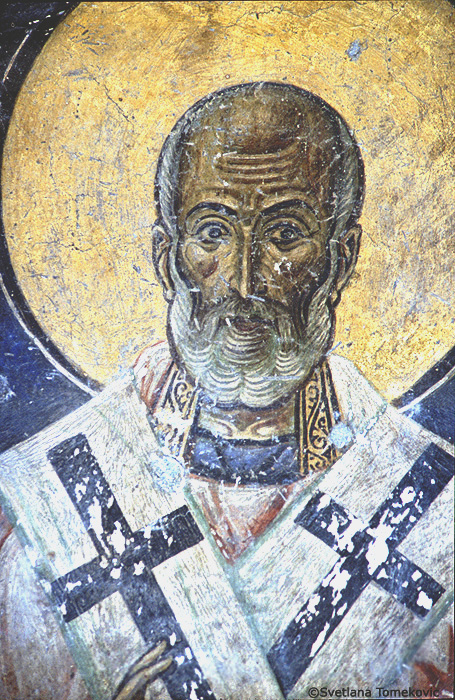 Fresco showing Nicholas of Myra