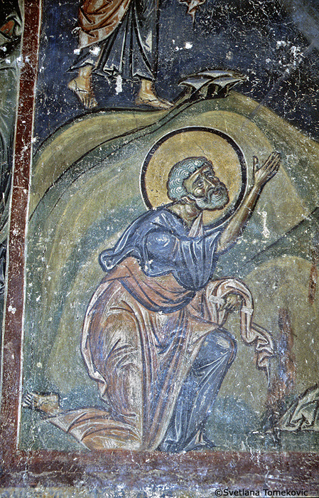 Fresco showing Transfiguration (detail of Peter)
