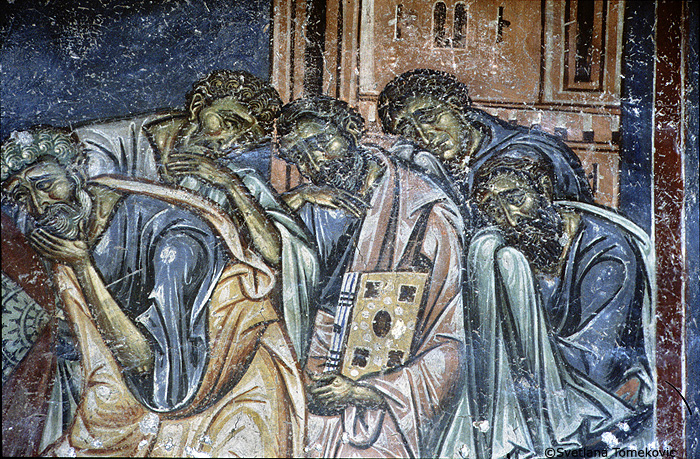 Fresco showing Koimesis