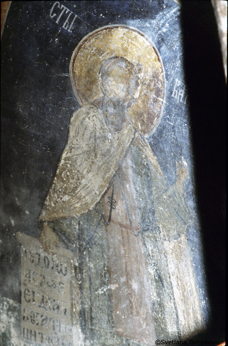 Fresco, north opening, west rib, showing Barlaam