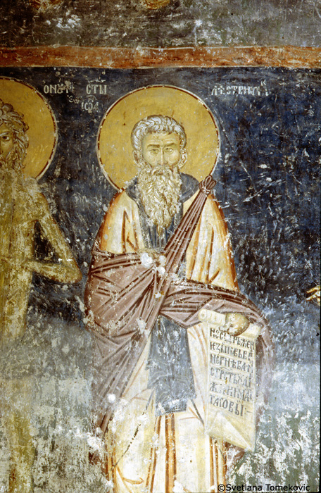 Fresco, north wall showing John Climacus