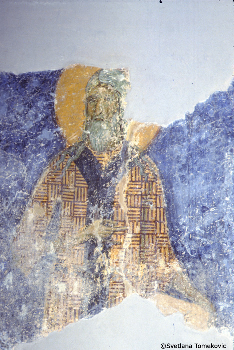 Fresco showing Paul the Hermit (Paul of Thebes)